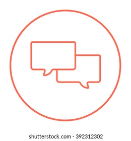 Speech squares line icon.