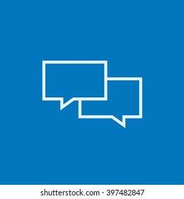 Speech squares line icon.