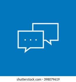 Speech squares line icon.