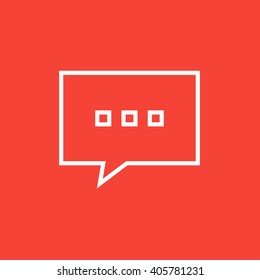 Speech squares line icon.