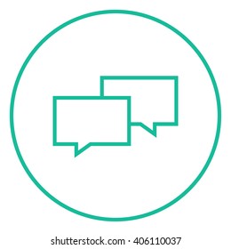 Speech squares line icon.