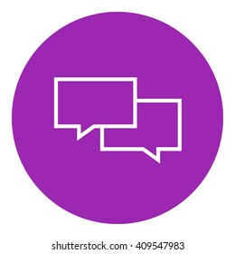 Speech squares line icon.