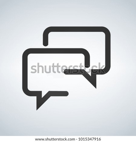 Speech squares line icon.