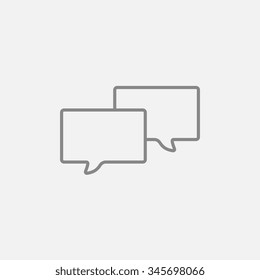 Icono de línea de cuadrados de voz para web, móvil e infografía. Icono vector de gris oscuro aislado en fondo gris claro.