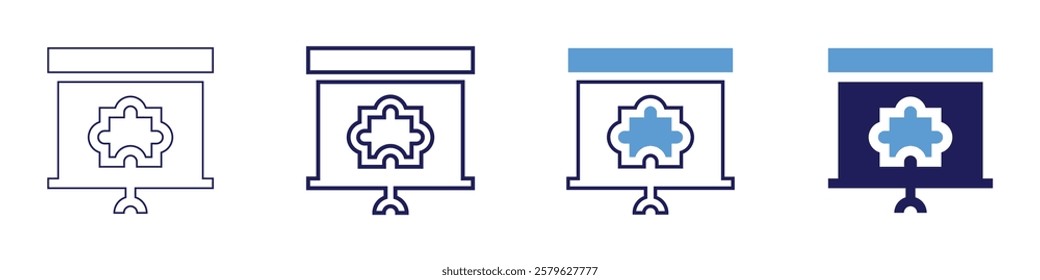 Speech strategies icon in 4 different styles. Thin Line, Line, Bold Line, Duotone. Duotone style. Editable stroke.