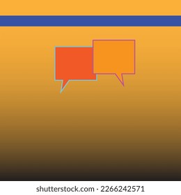 speech symbol speech bubble on a yellow background.