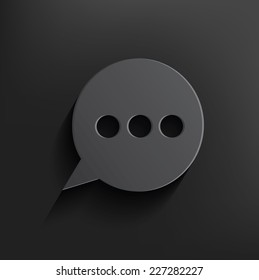 Speech symbol on black background,clean vector
