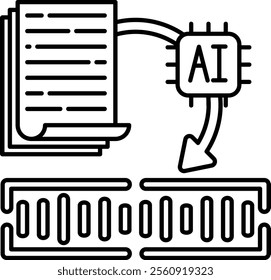 Speech Synthesis Icon - Line Style - How to use AI Theme