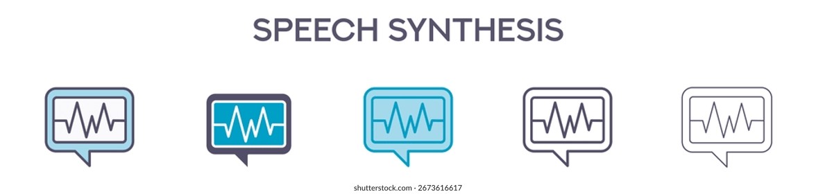 Speech Synthesis Icon Pack For Graphic Design - Multiple Styles