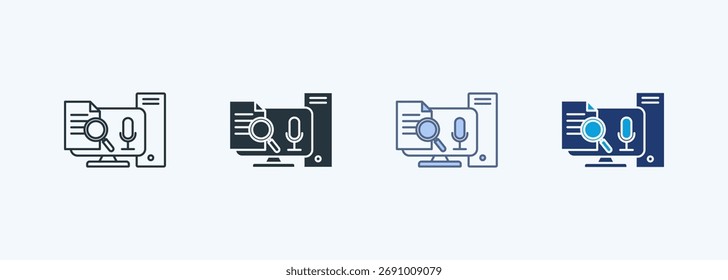 Icono de estilo múltiple de síntesis de voz