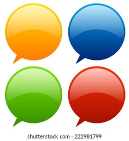 Speech, talk bubbles, balloons 