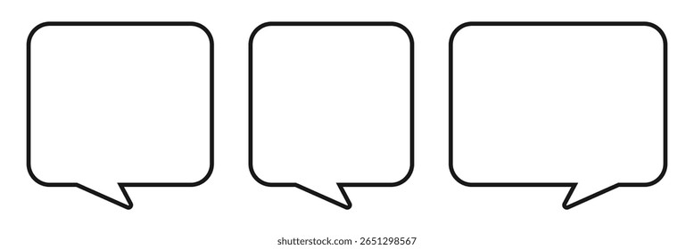 Speech talk bubbles for comics text. Blank speech bubbles, chatting box, message box for poster, t shirt, comics, banner.