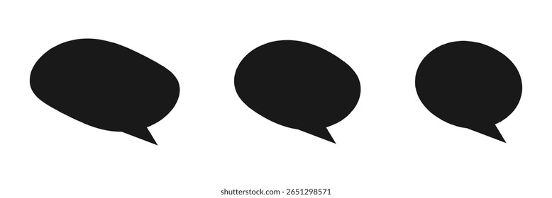 Speech talk bubbles for comics text. Blank speech bubbles, chatting box, message box for poster, t shirt, comics, banner.