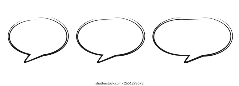 Speech talk bubbles for comics text. Blank speech bubbles, chatting box, message box for poster, t shirt, comics, banner.