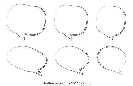 Speech talk bubbles for comics text. Blank speech bubbles, chatting box, message box for poster, t shirt, comics, banner.