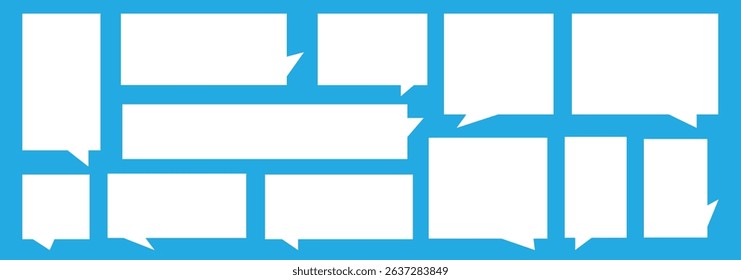 Speech talk bubbles for comics vector set. Hand drawn speech bubbles different shape collection. speech bubble vector. comment box icon. Vector illustration