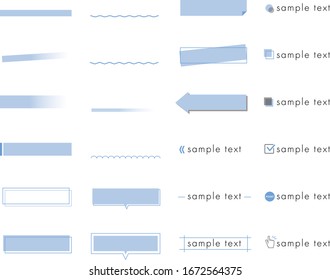 speech talk illustration handwriting set label title 
