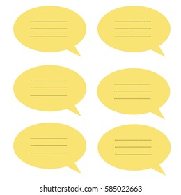 Speech Talk set icons symbol
