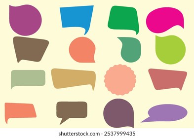 Speech or Talk and think comics bubbles silhouettes on white background. Communication icons. Blank vector empty speech bubble, chatting or message box idea. Easy to change color or size. eps 10.