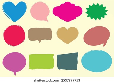 Speech or Talk and think comics bubbles silhouettes on white background. Communication icons. Blank vector empty speech bubble, chatting or message box idea. Easy to change color or size. eps 10.