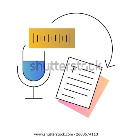 Speech to Text Icon, Microphone and text output, Voice recognition, Audio transcription, Real-time transcription, and Voice-to-text conversion. Vector illustration.