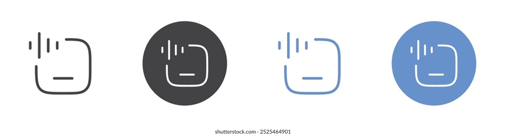 Speech to text icon Thin outline art symbol