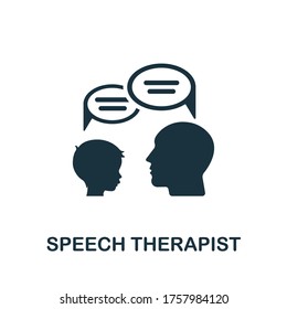 Speech Therapist icon. Simple element from child development collection. Creative Speech Therapist icon for web design, templates, infographics and more