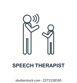 Speech Therapist line icon. Monochrome simple Speech Therapist outline icon for templates, web design and infographics