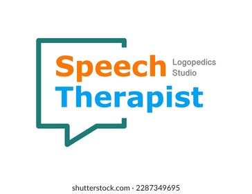 Speech Therapist logo template, speech therapist studio. Concept for banner, poster 