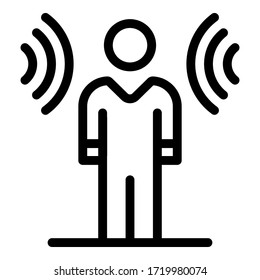 Speech therapist session icon. Outline speech therapist session vector icon for web design isolated on white background