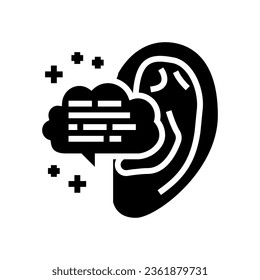 speech therapy audiologist doctor glyph icon vector. speech therapy audiologist doctor sign. isolated symbol illustration