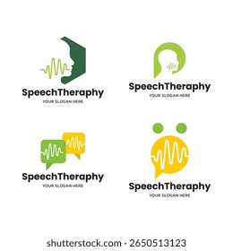 Speech Therapy Clinic Logo Design Pack – Voice, Talk, and Language Icons