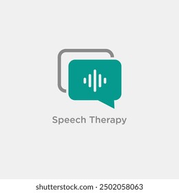 Speech therapy, therapy, speech fully editable vector logo template