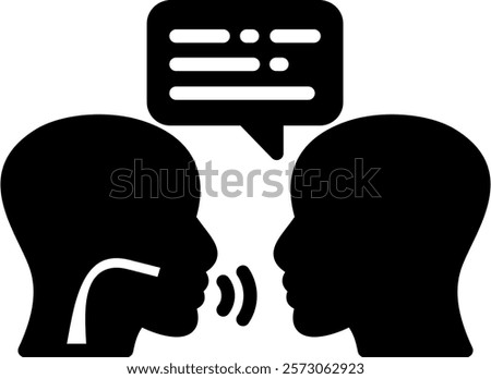 Speech Therapy Icon Glyph Vector Illustration