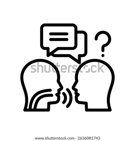 Speech Therapy Icon Line Vector Illustration