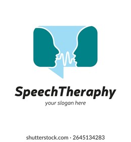 Speech Therapy Logo Design Vector Templates