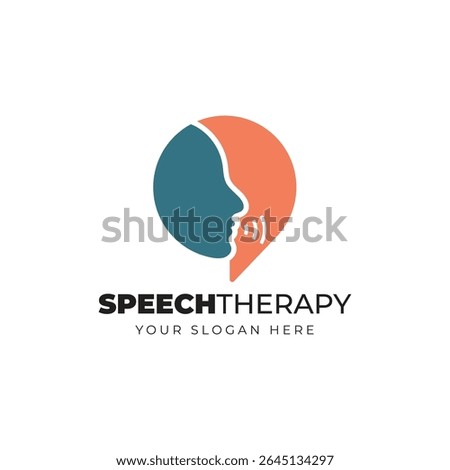 Speech Therapy Logo Design Vector Templates