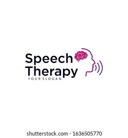 Speech Therapy Logo Vector Stock