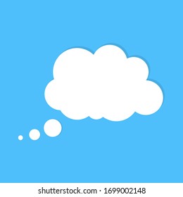 Speech or think bubble, empty communication cloud. Vector design element. vector illustration. EPS 10