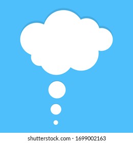 Speech or think bubble, empty communication cloud. Vector design element. vector illustration. EPS 10