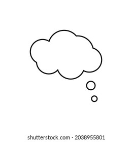 Speech or think bubble, empty communication cloud. Vector design element.	