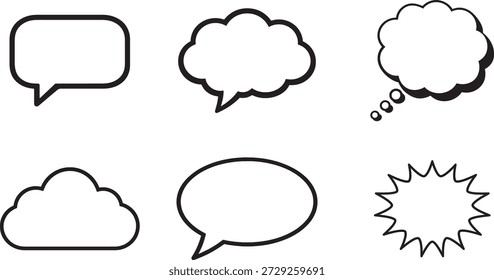 Speech And Thought Bubble Icons