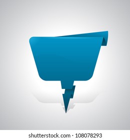 Speech and thought bubble isolated on gray white background
