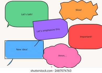 Speech and Thought Bubbles Icons