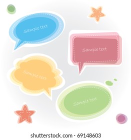 Speech And Thought Bubbles, vector