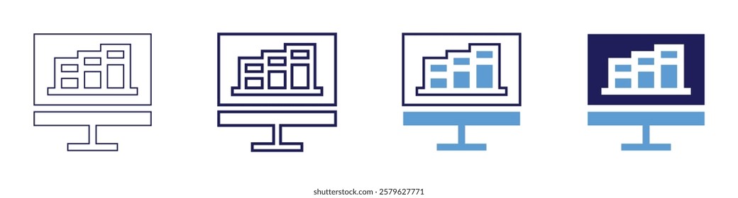 Speech topics icon in 4 different styles. Thin Line, Line, Bold Line, Duotone. Duotone style. Editable stroke.