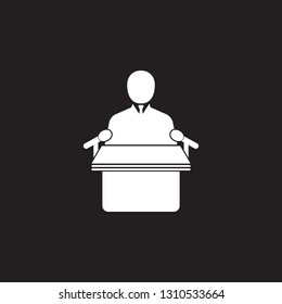speech of the tribune icon. Simple element illustration. Business icons universal for web and mobile