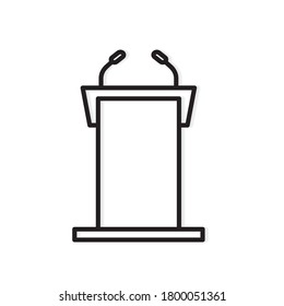 speech tribune icon - vector illustration