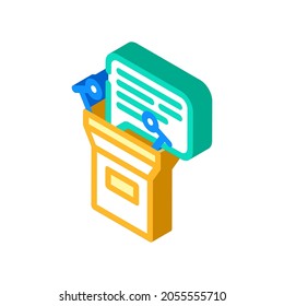 speech from tribune isometric icon vector. speech from tribune sign. isolated symbol illustration