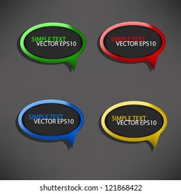 speech vector background on black background eps10 for design
